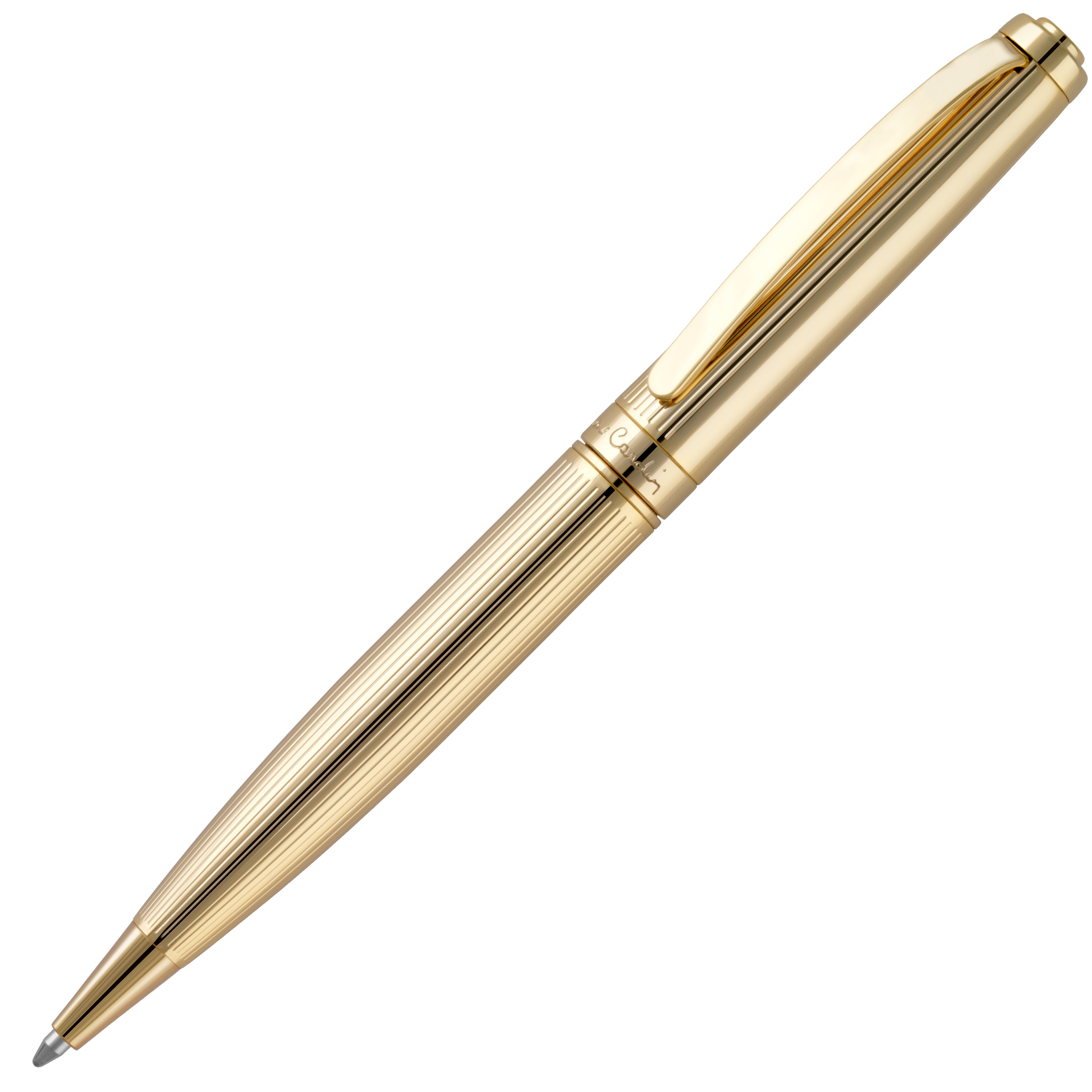 Pierre Cardin Cristal Series Pen Rich Set Golden Body Gold Trim GT Steel Body 
